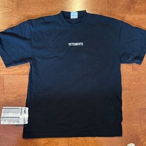 Vetements Navy Blue Short Sleeve Tee